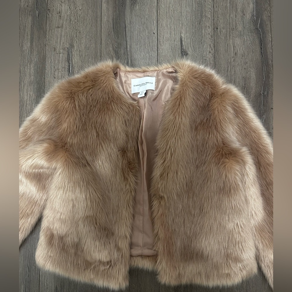 Carolina Belle faux fur coat jacket, size S